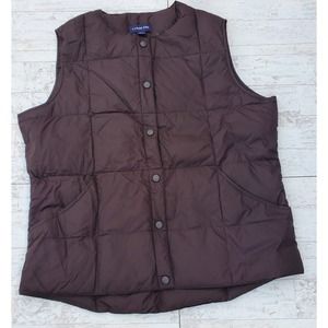 Lands End 70% Goose Down Puffer Vest Size M 10-12